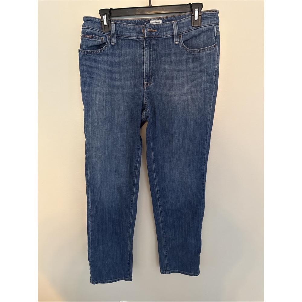 LL Bean Womens Mid Rise Straight Leg Jeans Size 8‎ Favorite Fit Casual Everyday
